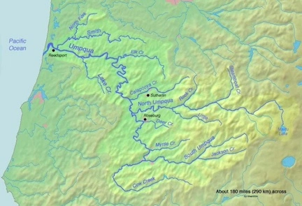 Umpqua River System Map